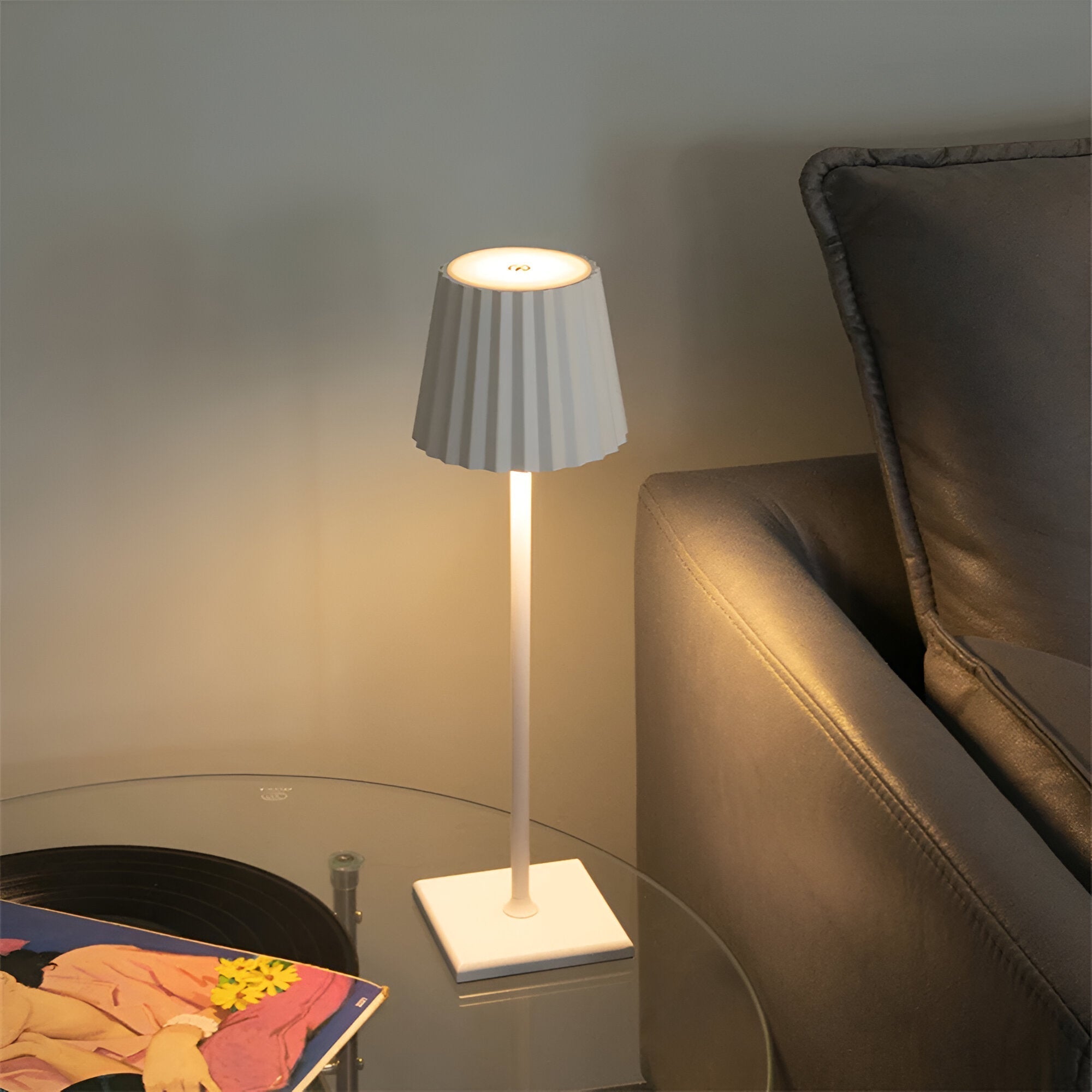 LuminaTouch - Lámpara de escritorio LED inalámbrica, impermeable, recargable y controlable