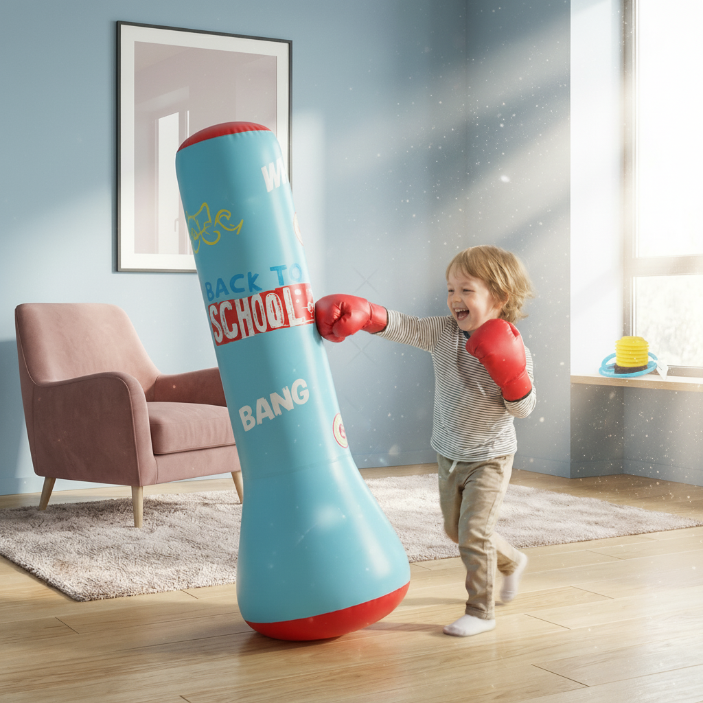 Saco de boxeo inflable para niños con base de agua