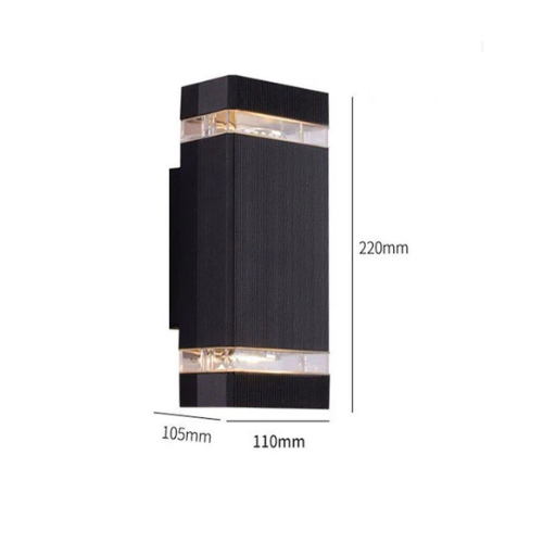 Lumora – Lámpara exterior moderna up & down negra – IP65 impermeable GU10