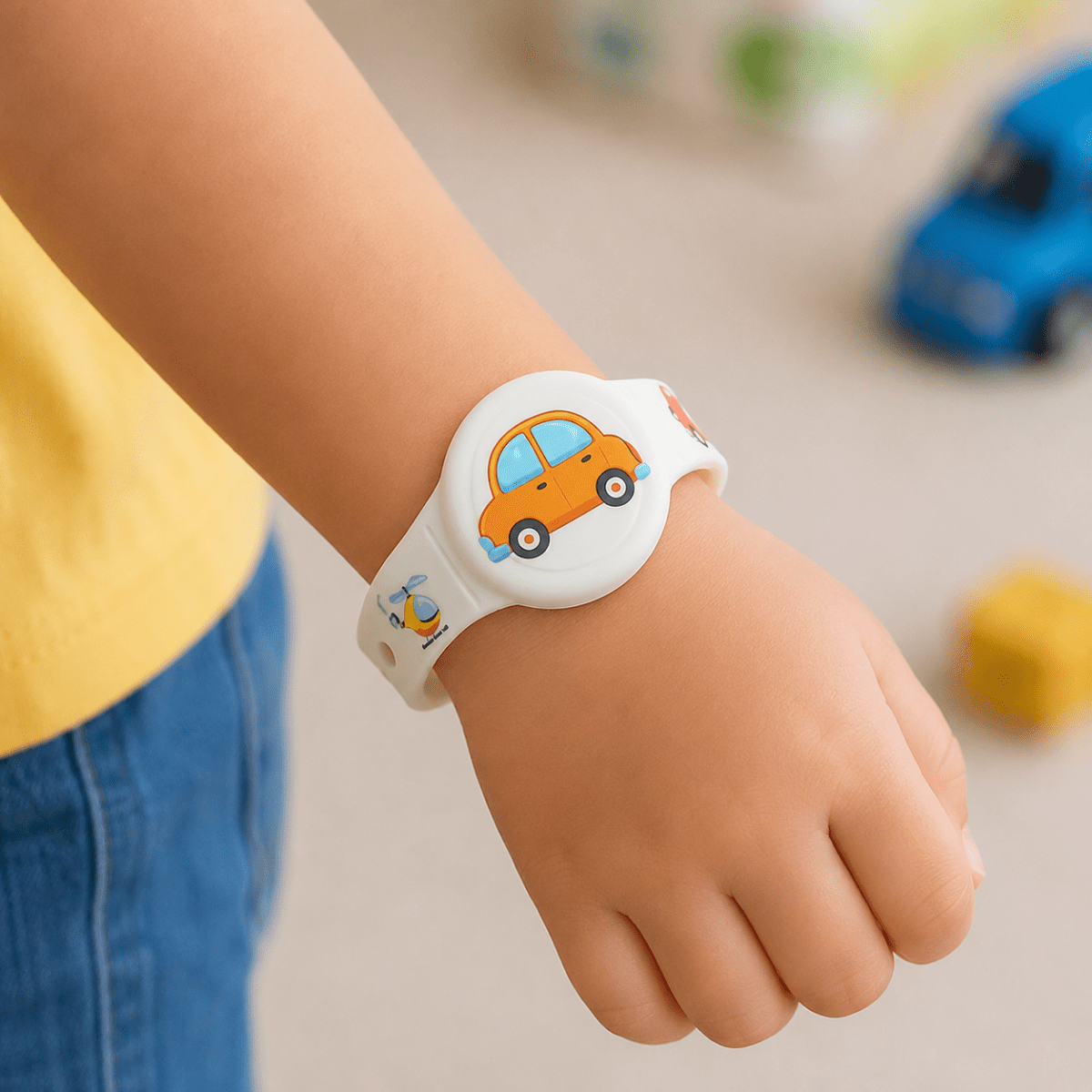 Pulsera GPS para niños con correa ajustable y localización en tiempo real — Blanco