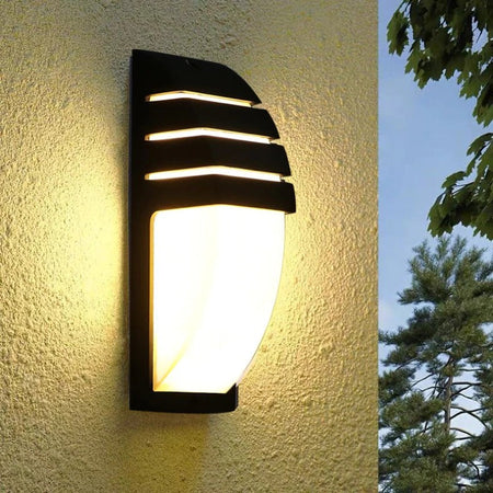 Lámpara de Pared LED con Sensor de Movimiento, Diseño Moderno y Bajo Consumo, Aplique Pared para Iluminación Segura – Negro