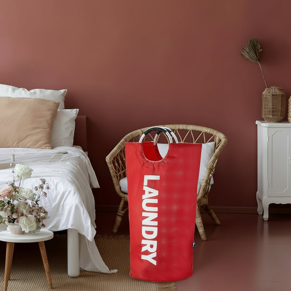 Cesto para ropa sucia grande plegable impermeable de tela