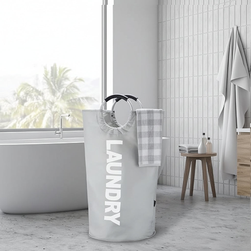 Cesto para ropa sucia grande plegable impermeable de tela