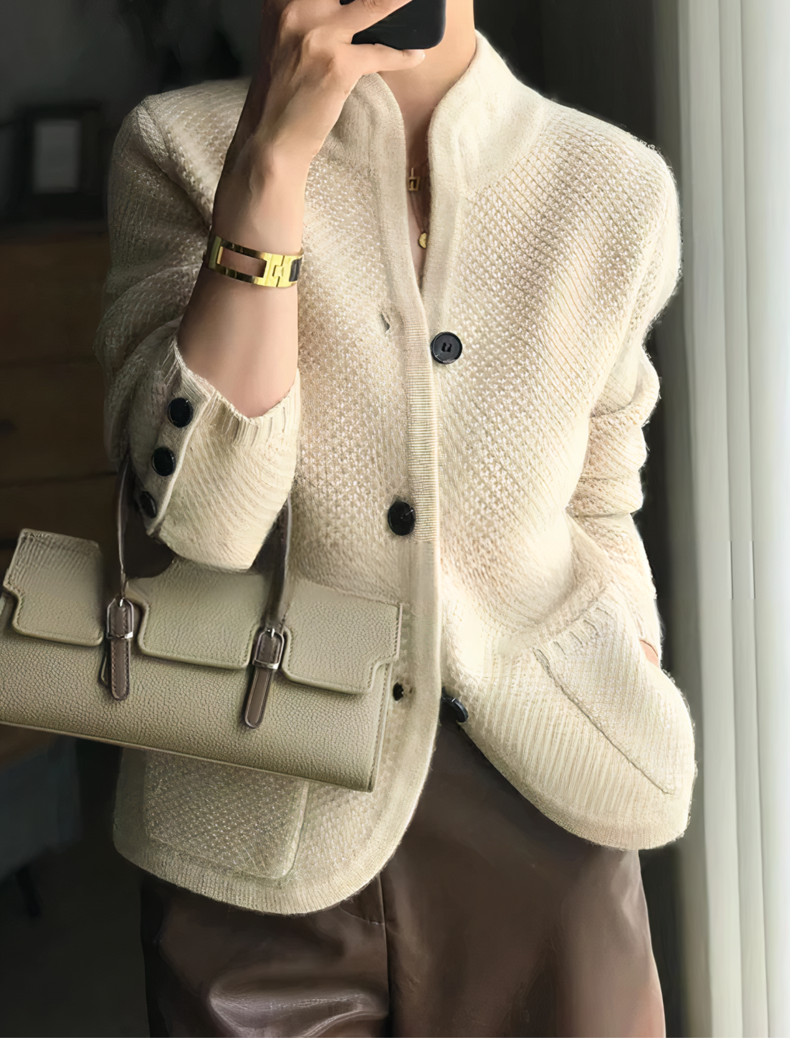 Cárdigan de cachemira para mujer con botones para un estilo elegante