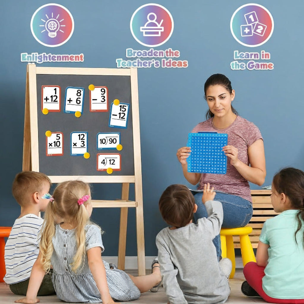 Set de tableros de silicona con tarjetas didácticas interactivas para aprender matemáticas