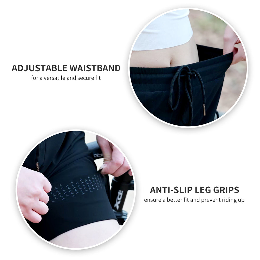 Pantalones Cortos de Ciclismo 2 en 1 para Hombre – Acolchado 3D, Transpirables y de Secado Rápido