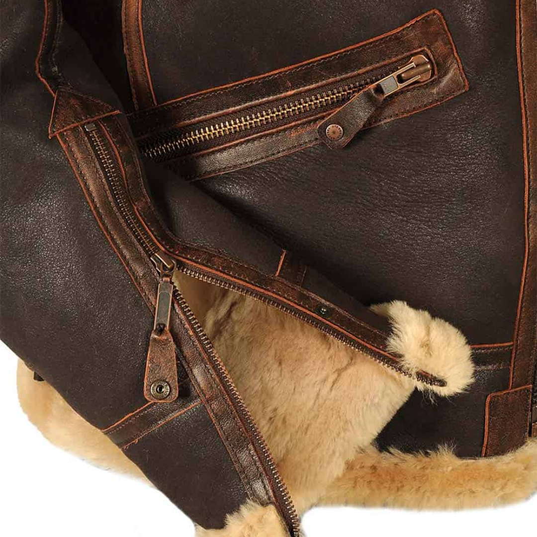 Chaqueta Bomber para Hombre con Forro de Felpa y Cuello