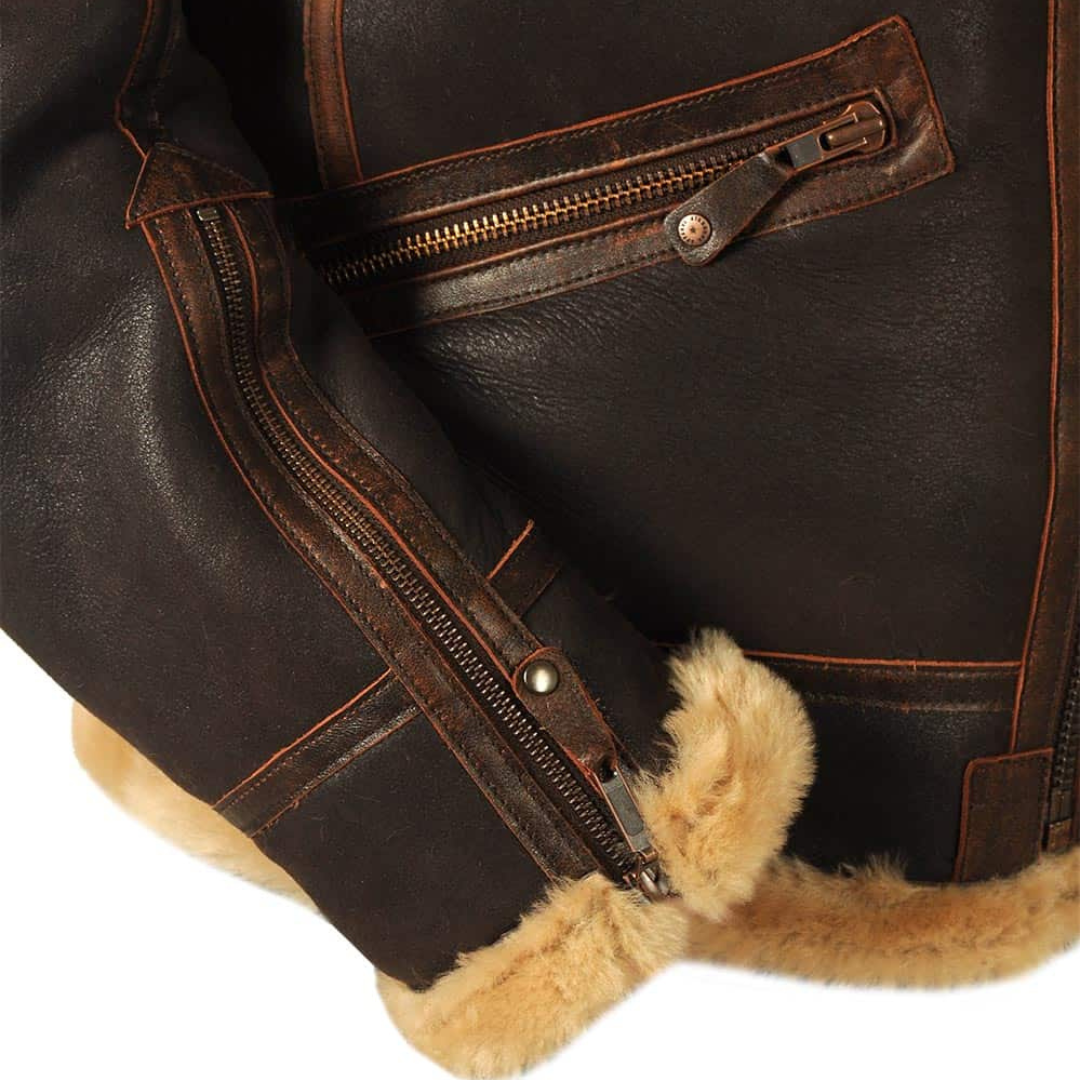 Chaqueta Bomber para Hombre con Forro de Felpa y Cuello