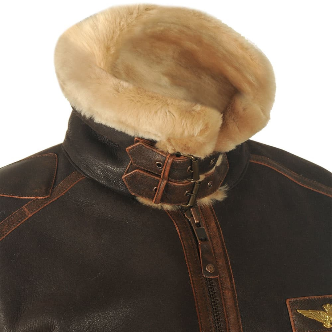 Chaqueta Bomber para Hombre con Forro de Felpa y Cuello
