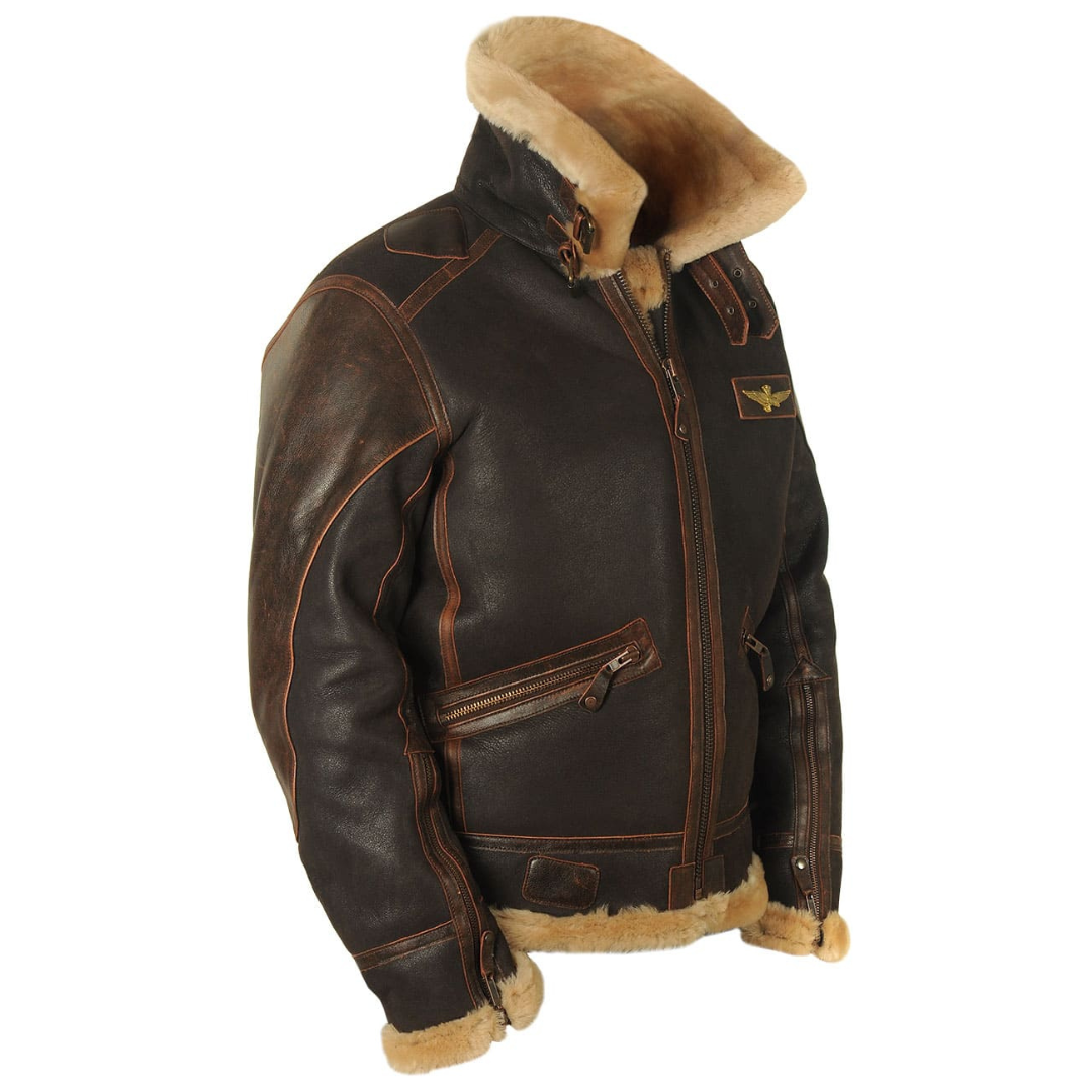 Chaqueta Bomber para Hombre con Forro de Felpa y Cuello