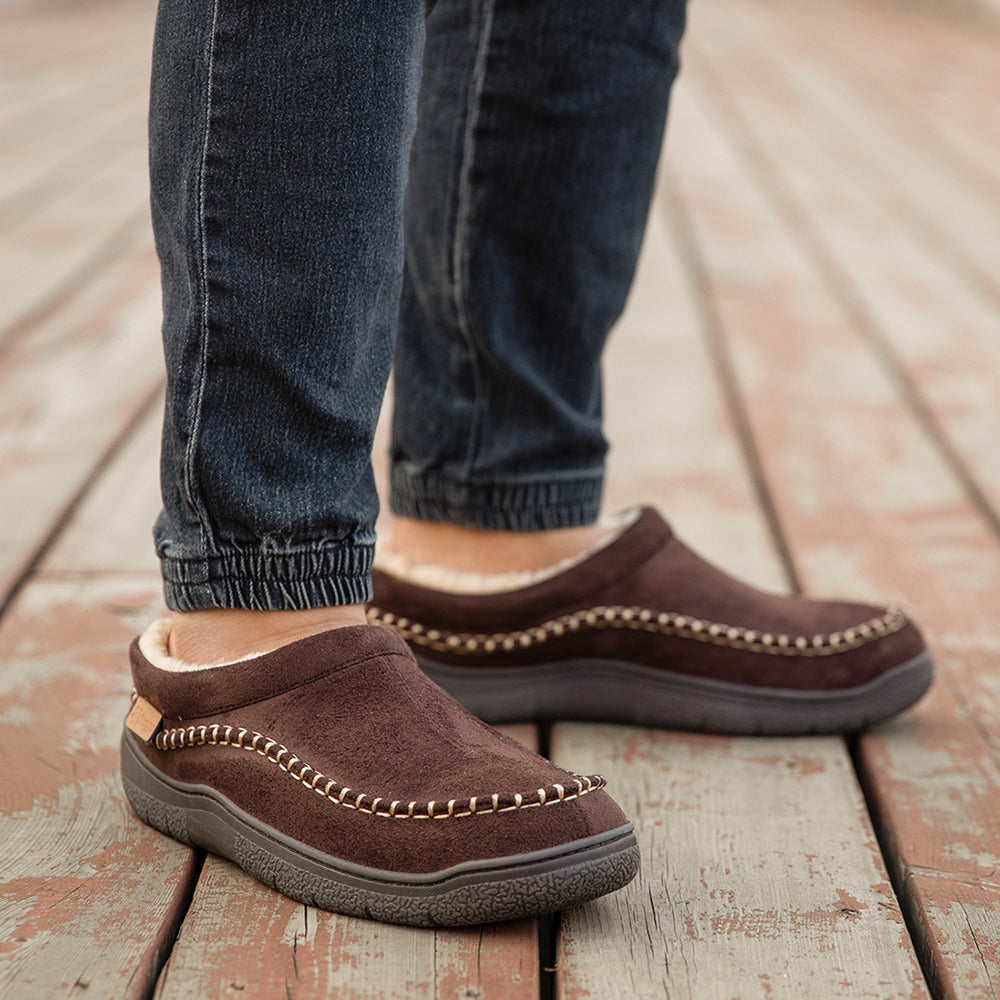 Pantuflas ortopédicas para hombre – Diseño con soporte plantar suave