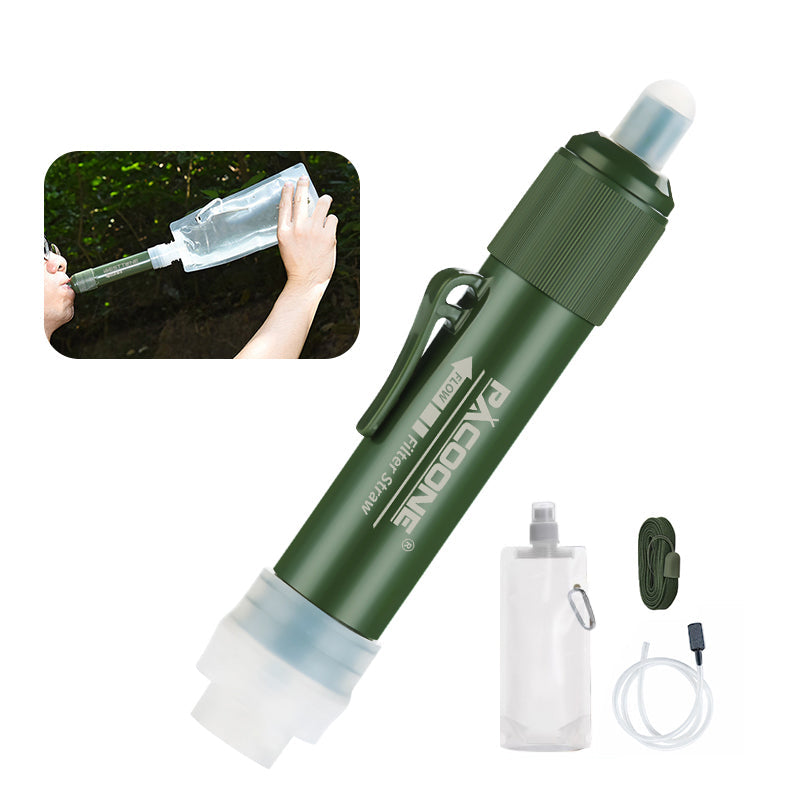 Pajilla filtrante de agua portátil | Filtro para camping y supervivencia