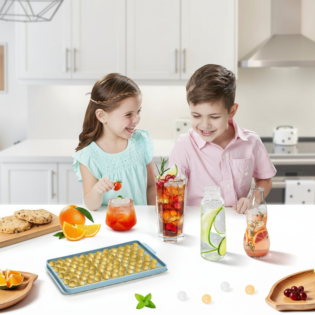 Molde de silicona mini para bolas de hielo redondas, bandeja para cubitos de hielo y botellas