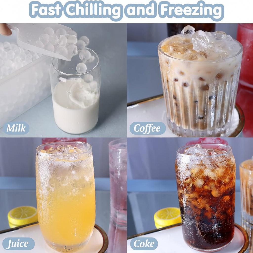 Molde de silicona mini para bolas de hielo redondas, bandeja para cubitos de hielo y botellas