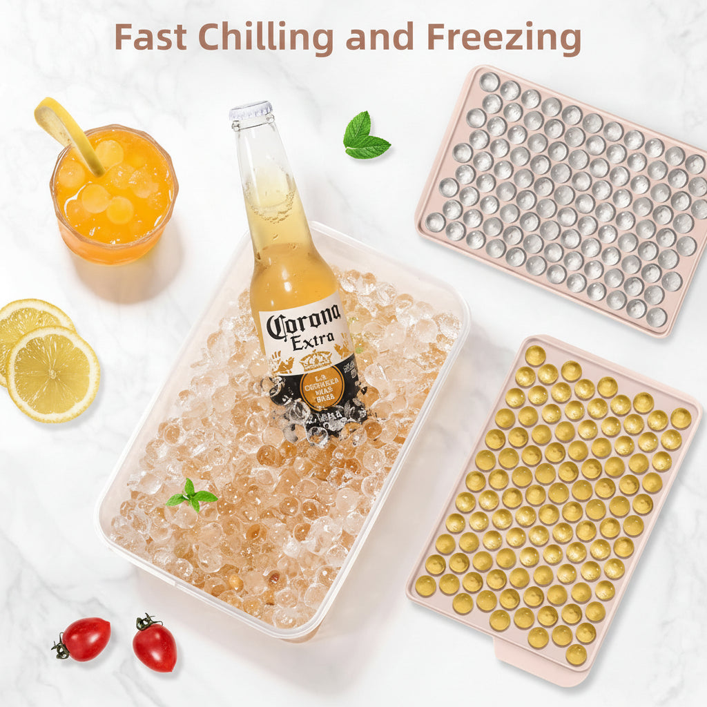 Molde de silicona mini para bolas de hielo redondas, bandeja para cubitos de hielo y botellas