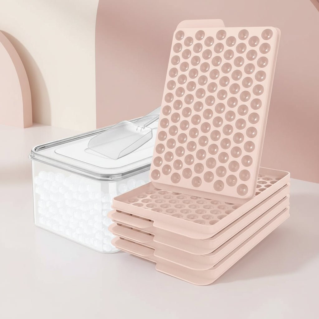 Molde de silicona mini para bolas de hielo redondas, bandeja para cubitos de hielo y botellas