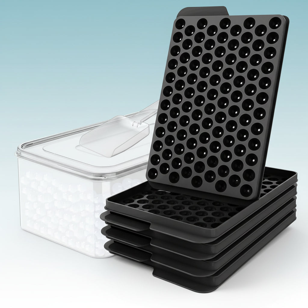 Molde de silicona mini para bolas de hielo redondas, bandeja para cubitos de hielo y botellas