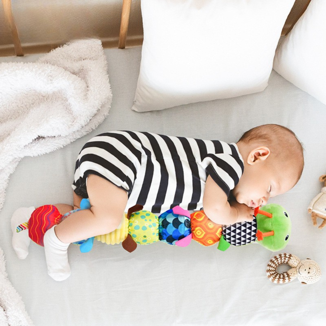 Oruga Musical para Bebés – Peluche Interactivo para el Desarrollo Sensorial y las Habilidades Motoras