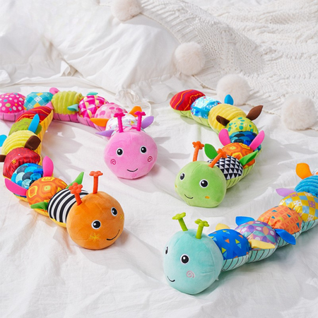 Oruga Musical para Bebés – Peluche Interactivo para el Desarrollo Sensorial y las Habilidades Motoras
