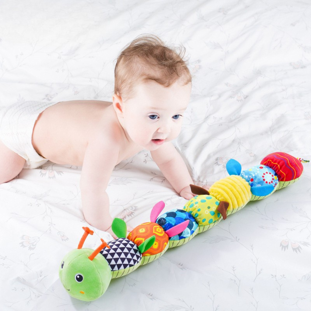 Oruga Musical para Bebés – Peluche Interactivo para el Desarrollo Sensorial y las Habilidades Motoras