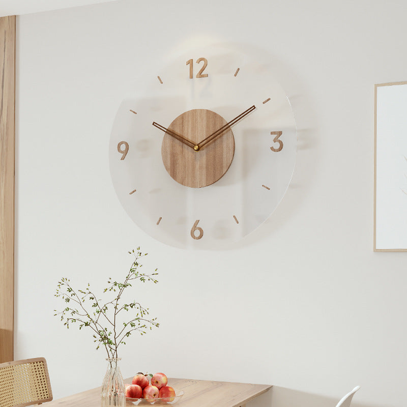 Reloj de Pared Escandinavo de Madera Minimalista