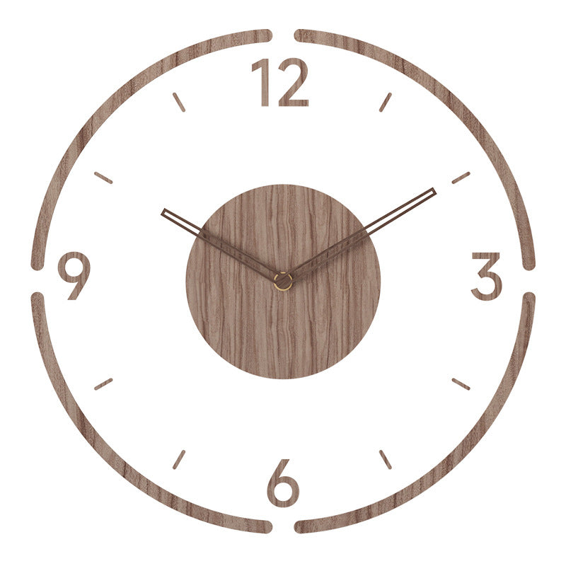 Reloj de Pared Escandinavo de Madera Minimalista