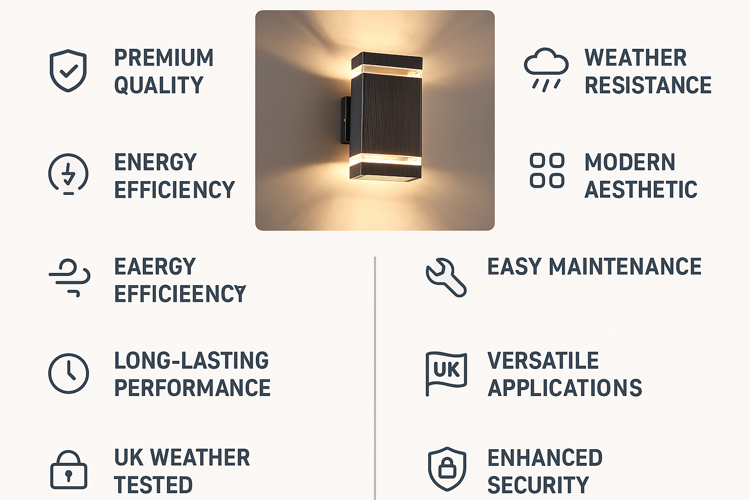 Lumora – Lámpara exterior moderna up & down negra – IP65 impermeable GU10