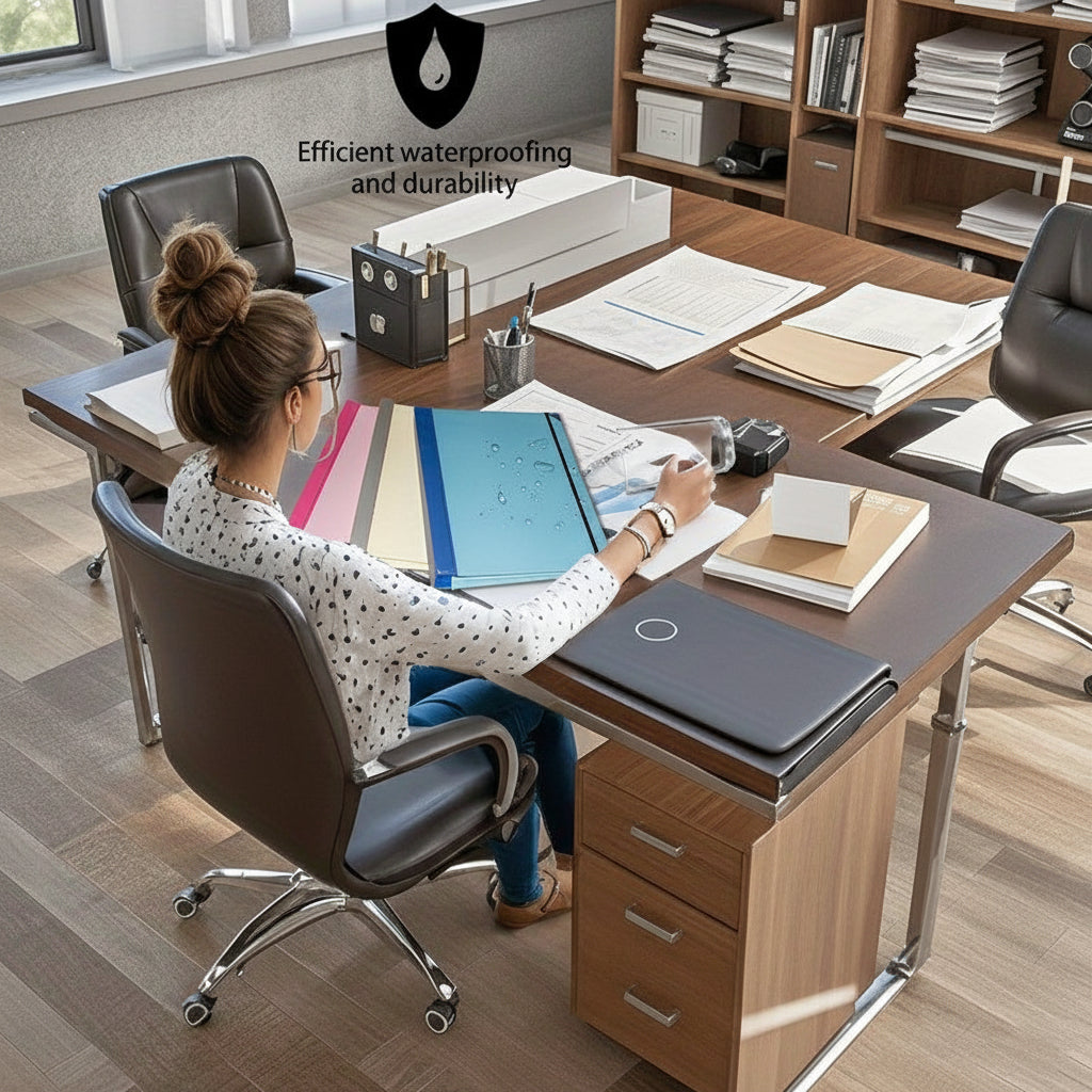 Organizador de anillas rosa – kit de carpetas para documentos del hogar