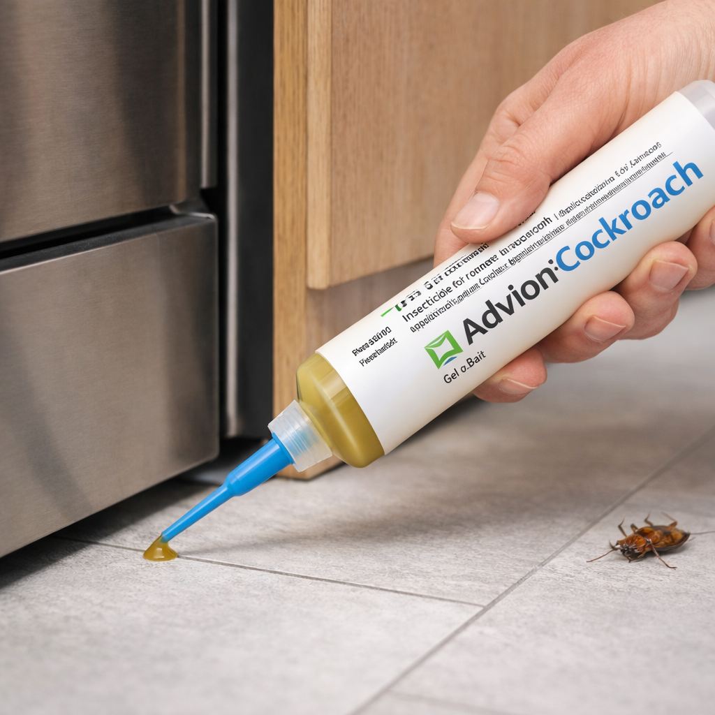 Jeringa de gel para el control de cucarachas en interiores