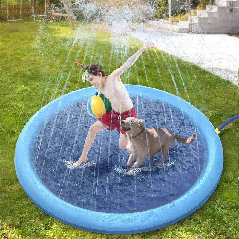 Tapete de chapoteo para perros | Alfombrilla con aspersor para verano