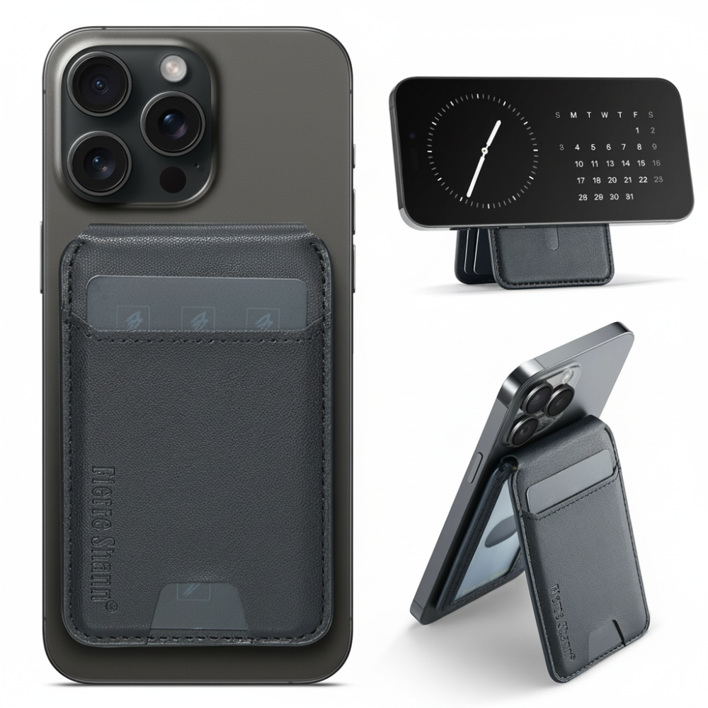 Cartera para teléfono con soporte magnético y tarjetero para la tarjeta de rastreo Find My