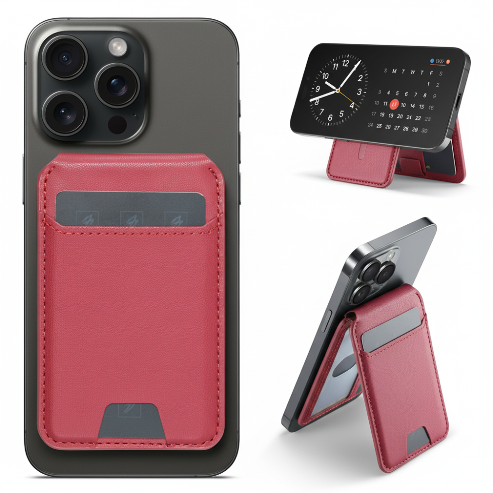Cartera para teléfono con soporte magnético y tarjetero para la tarjeta de rastreo Find My