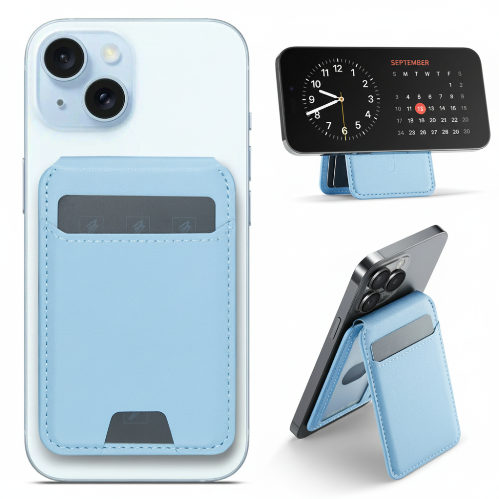 Cartera para teléfono con soporte magnético y tarjetero para la tarjeta de rastreo Find My