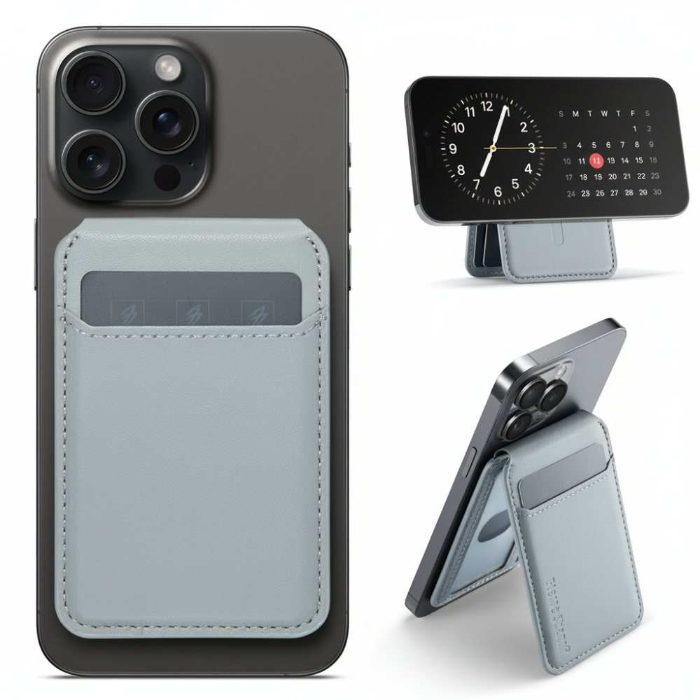Cartera para teléfono con soporte magnético y tarjetero para la tarjeta de rastreo Find My