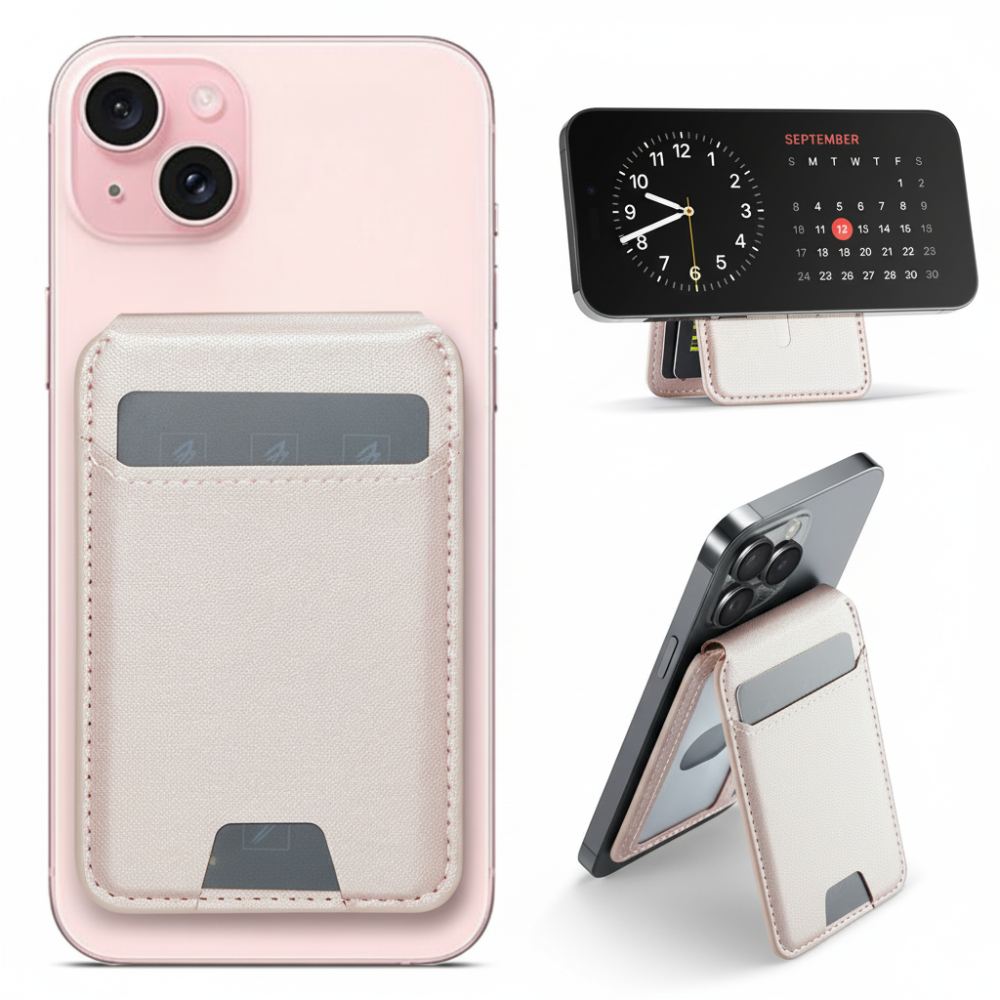 Cartera para teléfono con soporte magnético y tarjetero para la tarjeta de rastreo Find My