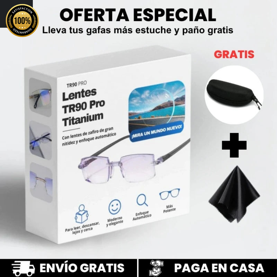 Gafas Inteligentes Anti-Rayos - Vision + Estuche de Cuero + Limpiador de Lentes 500ml Gratis