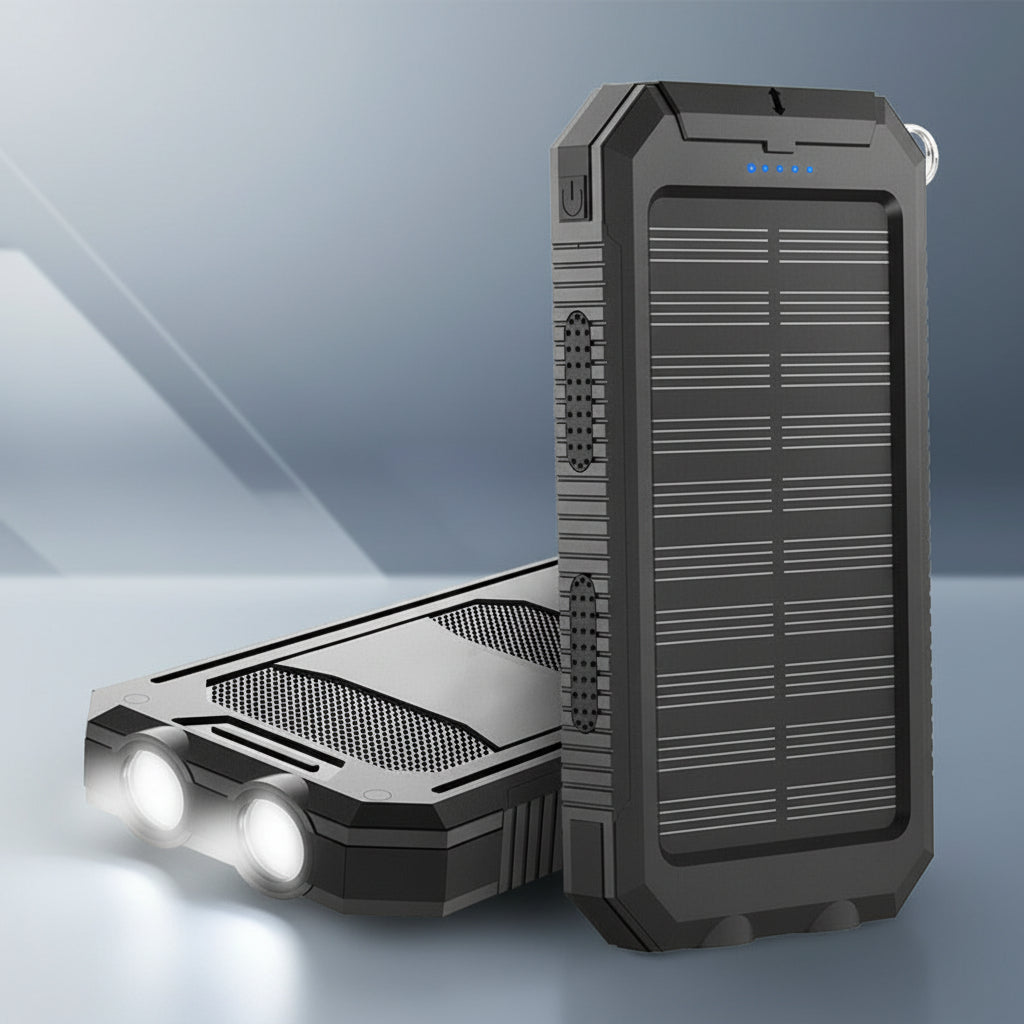 Cargador solar de 20000 mAh, batería externa impermeable