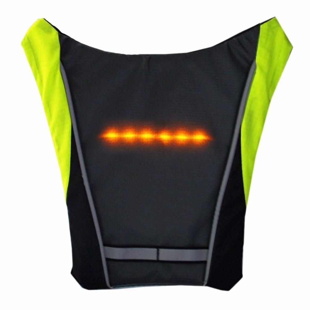 Dmax | Chaleco LED reflectante de seguridad para ciclismo con señal de giro, impermeable para exteriores
