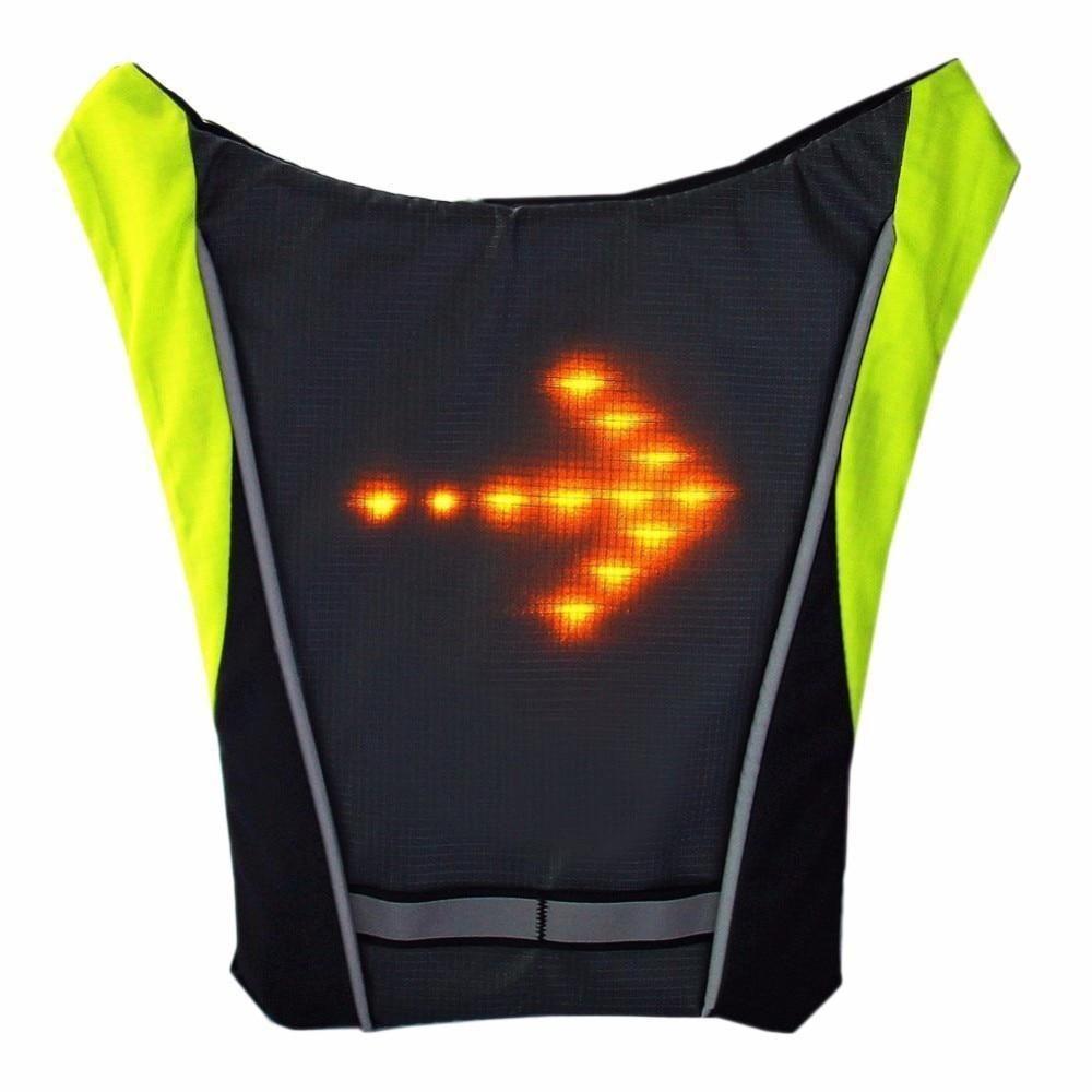 Dmax | Chaleco LED reflectante de seguridad para ciclismo con señal de giro, impermeable para exteriores
