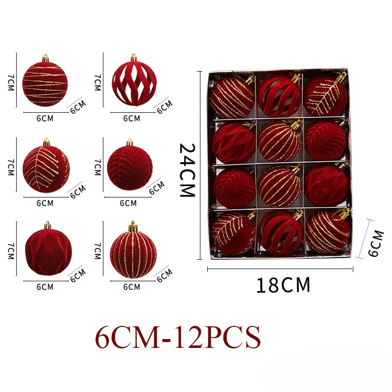 Bolas de Navidad Brillantes 12ud – Diseño Único y Toque de Lujo