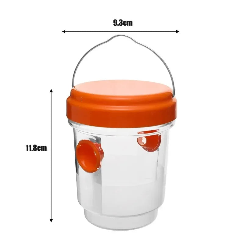 Trampa para Avispas Reutilizable Impermeable para Exterior e Interior – Pack de 1 a 3 Unidades — Naranja - 1 ud