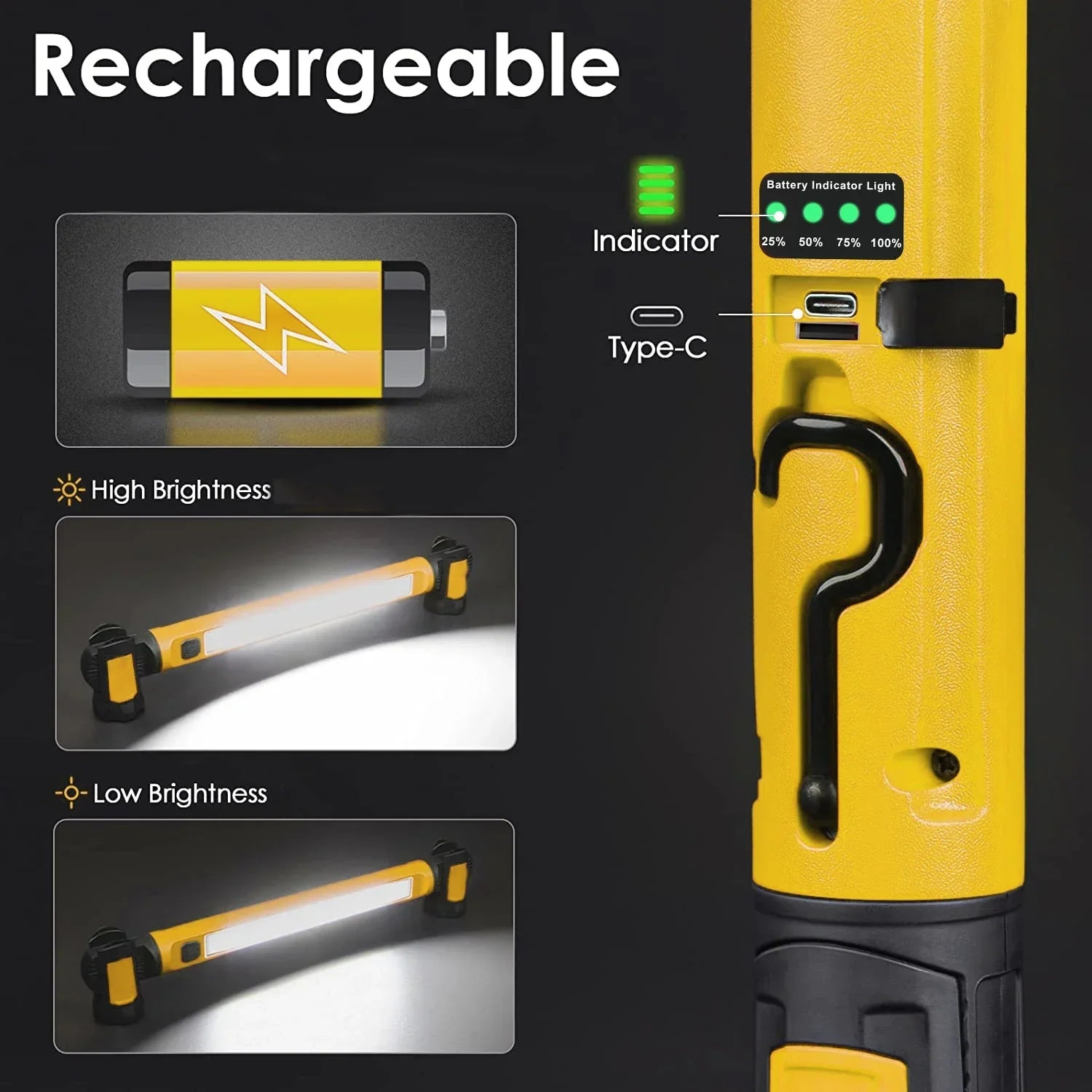 Dmax | Luz de trabajo LED magnética de emergencia