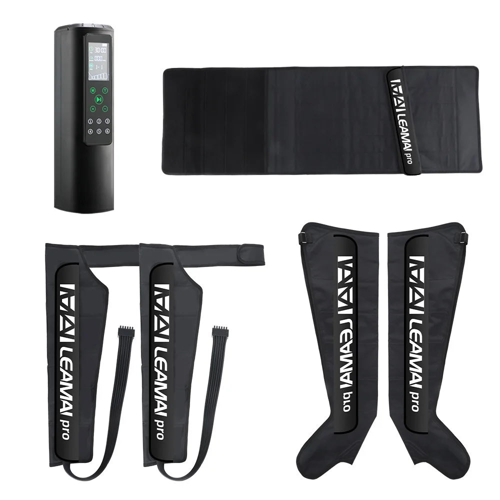 Masajeador de Piernas con Presión de Aire Eléctrico para Pantorrillas y Pies – Terapia de Compresión en Casa — Set 2 Talla M