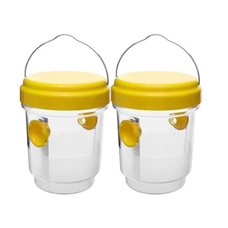 Trampa para Avispas Reutilizable Impermeable para Exterior e Interior – Pack de 1 a 3 Unidades — Amarillo - 2 uds