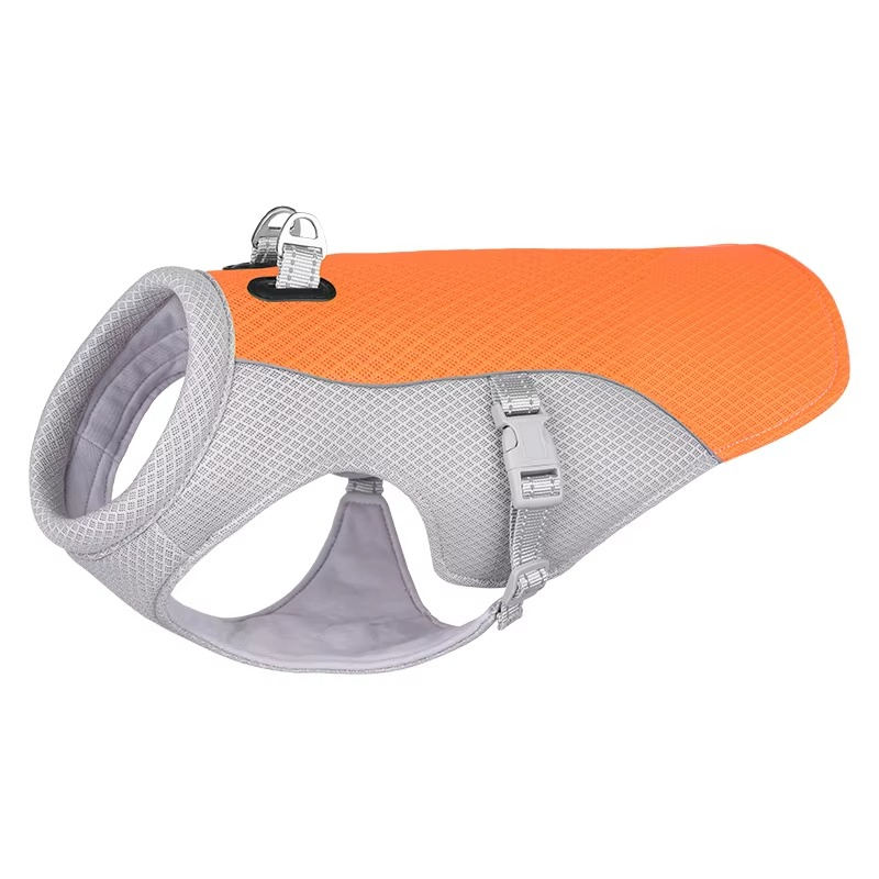 Chaleco enfriador para perros de verano con reflectante y arnés de liberación rápida