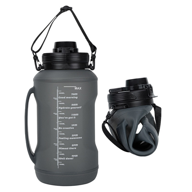 Botella de agua plegable para camping | Ligera, reutilizable y resistente