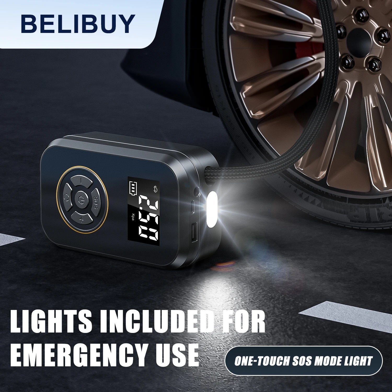 Dmax | Compresor AirVolt Go | Inalámbrico y Recargable | Presión de los Neumáticos y Banco de Energía Todo en Uno | Compacto y Portátil