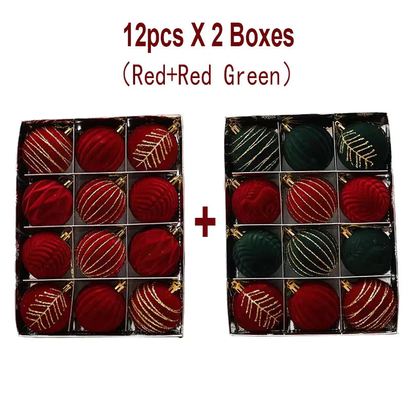 Bolas de Navidad Brillantes 12ud – Diseño Único y Toque de Lujo