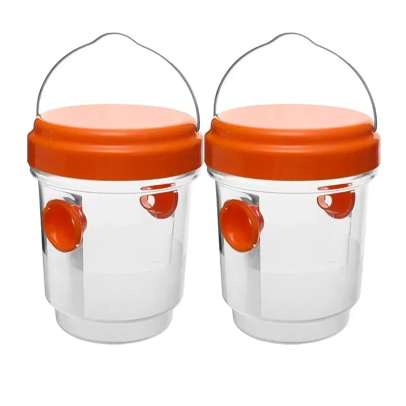 Trampa para Avispas Reutilizable Impermeable para Exterior e Interior – Pack de 1 a 3 Unidades — Naranja - 2 uds