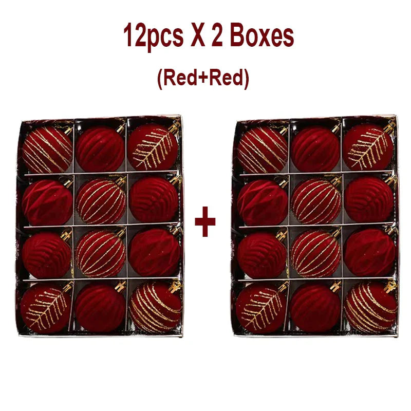 Bolas de Navidad Brillantes 12ud – Diseño Único y Toque de Lujo